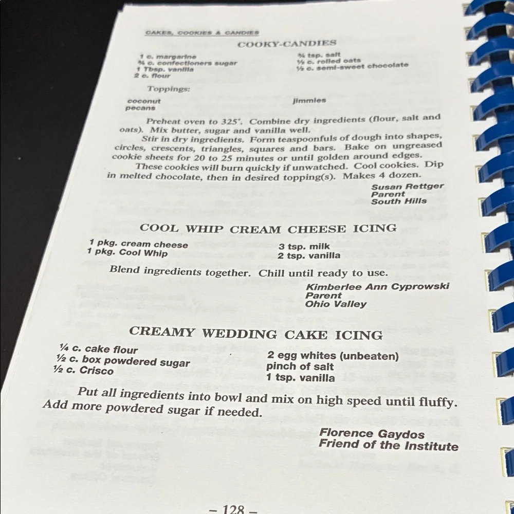 The Early Learning Institute Pittsburgh PA Celebrity Cookbook 2000